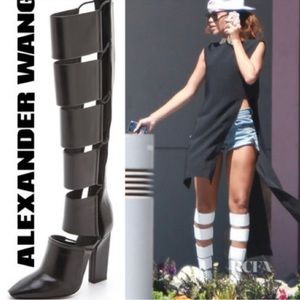 Alexander Wang Black Caged Cut Out Martha Boot